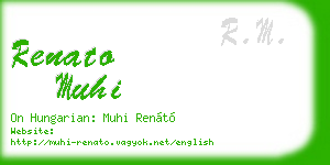 renato muhi business card