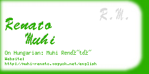 renato muhi business card
